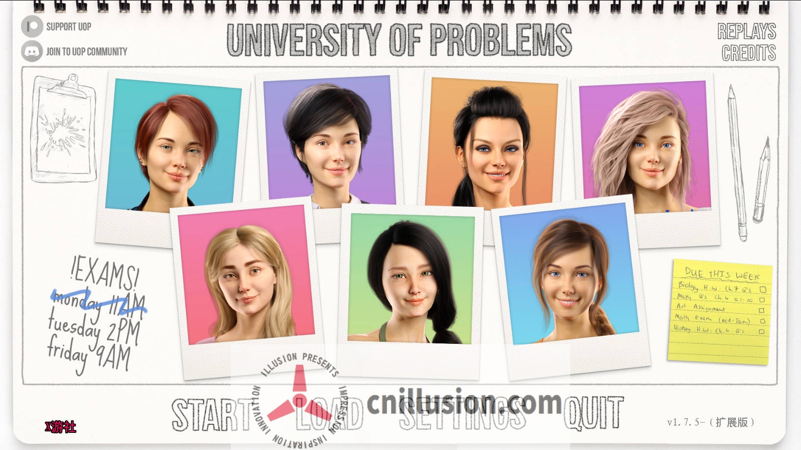 [SLG/汉化/动态] 问题大学 学院情缘/University of Problems v1.7.5 Extended AI汉化 [12.7G/FM/WY]