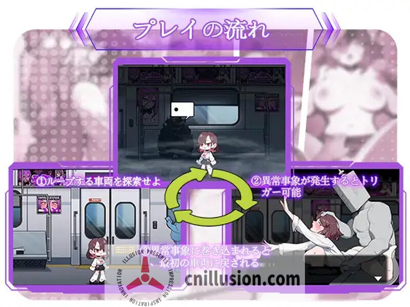 【SLG/官中/动态】末班车的牢笼：循环往复的快乐地狱/終電ノ檻:ループする快楽地獄 官方中文版【400M】【微云网盘/直链】