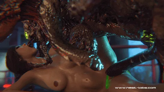 [3D/无修/CV] The Nest 6月新作：艾达王+克莱尔 性感女神异种侵犯中出 [600M/FM/WY]