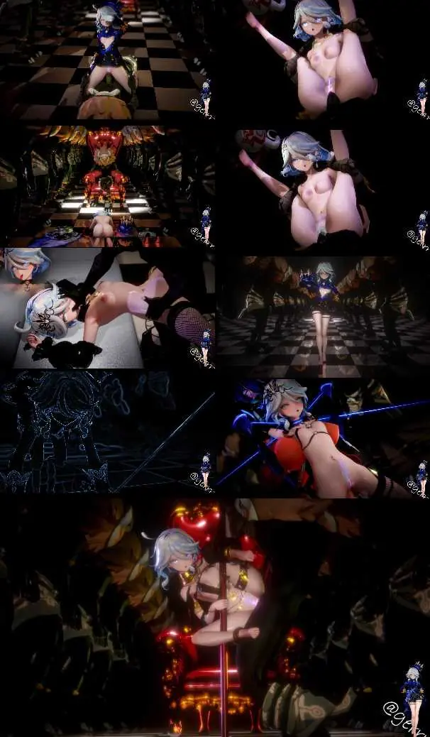 [同人动画】yerrrg-原神-芙宁娜的T台【232mb-4.50分钟】飞猫+百度