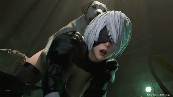 [3D/无修/CV] Bonkge 7月新作：2B+艾玛 性感御姐超巨根暴力猛冲内射溢出大量精液 [205M/FM/WY]