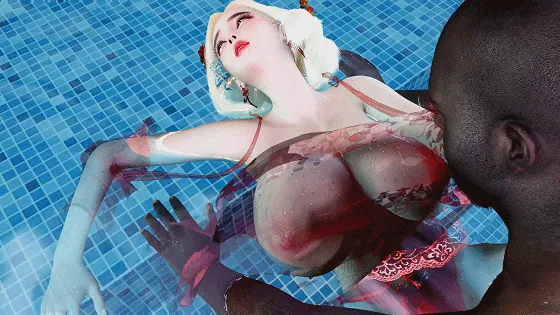 [3D/隐奸/NTR] 牛头人爱好者：金毛女-泳池NTR 性感女友在泳池内被黑人侵犯中出 [中字] [6.6G/FM/WY]