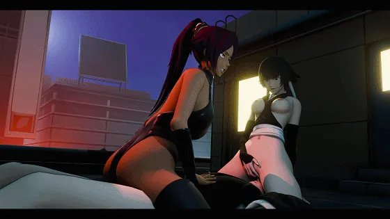 [3D/无修/CV] AmateurThrowaway 6月新作：夜一+碎蜂+新岛真+奥村春 性感御姐激情双飞 [508M/FM/WY]