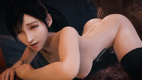 [3D/无修/CV] QOC 8月新作：朱诺+蒂法 性感女神蜜臀水蛇腰狗爬式后入中出 [418M/FM/WY]