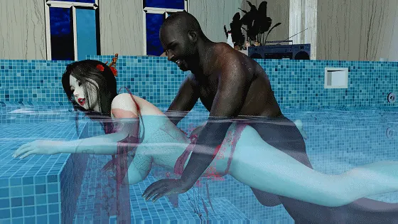 [3D/隐奸/NTR] 牛头人爱好者：落榜女-泳池NTR 性感女友在泳池内被黑鬼侵犯中出 [中字] [6.3G/FM/WY]