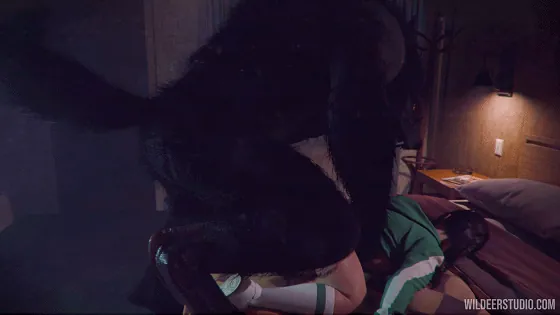 [3D/无修/CV] Wildeer Studio 11月新作：Halloween 2025 劳拉 性感御姐熟睡中被狼人巨根侵犯中出 [483M/FM/WY]