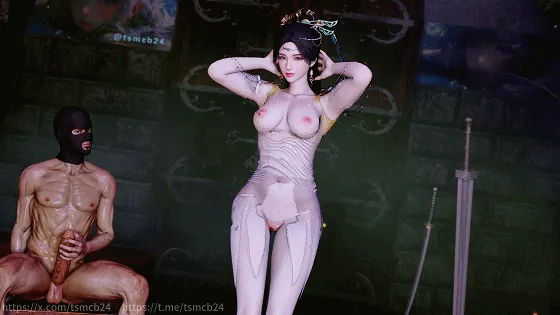 [3D/动态/VAM] 天使没翅膀：金瓶儿 Wowder 除灵摇Ⅲ 古风白丝长腿御姐后入抱肏中出 [1.8G/FM/WY]