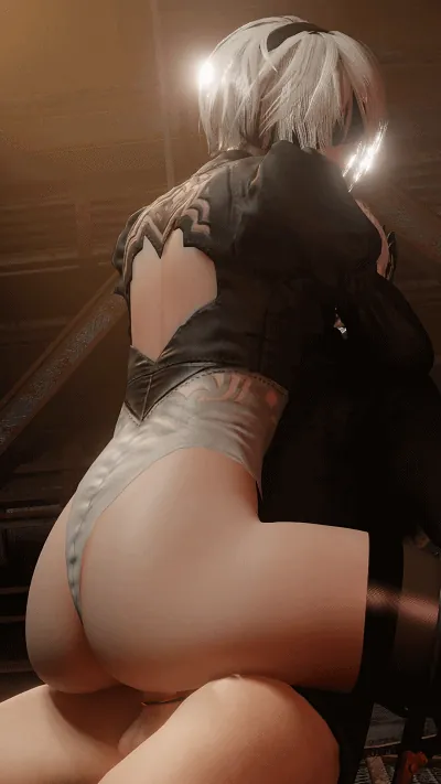 [3D/无修/动态] LazyProcrast 6月新作：2B+深羽 性感女神黑丝足交侍奉 骑乘传教士体位爆肏 [340M/FM/WY]