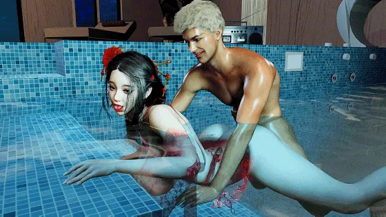 [3D/隐奸/NTR] 牛头人爱好者：艾沫沫-泳池NTR 性感女友在泳池内被陌生男人侵犯中出 [中字] [5.1G/FM/WY]