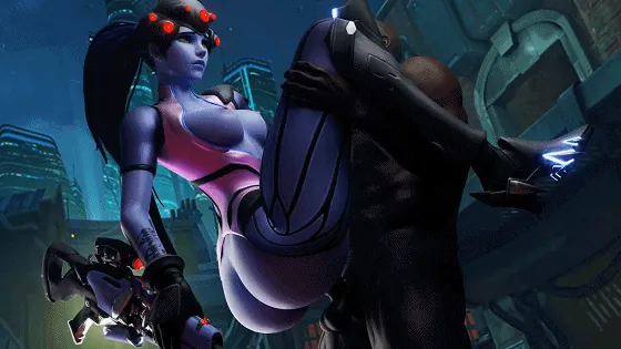 [3D/无修/CV] Srasoni 5月新作：天使+D.Va+猎空+黑百合+法芮尔 性感御姐黑色巨根激情爆肏 [465M/FM/WY]