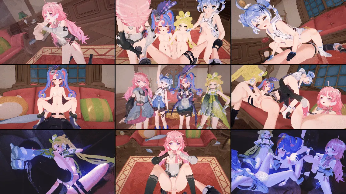 【3D同人动画】INock-鸣潮-4小只的服侍-安可洛可可维里奈釉瑚[279mb-11.34分钟】飞猫+微云