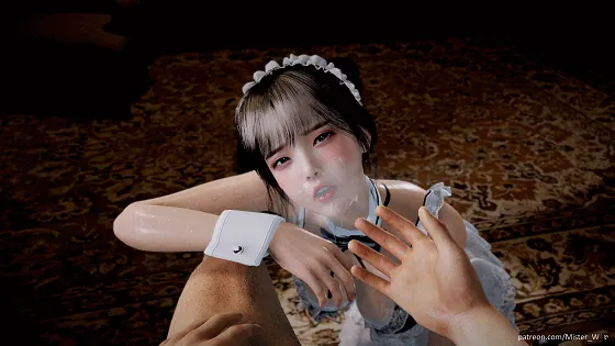 [3D/动态/VAM] Mr.W：Maid 性感双马尾女仆口交侍奉颜射吞精 [793M/FM/WY]