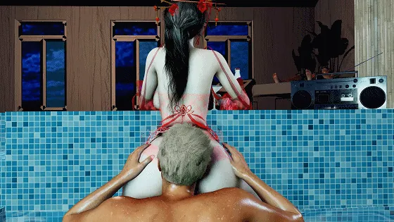 [3D/隐奸/NTR] 牛头人爱好者：艾沫沫-泳池NTR 性感女友在泳池内被陌生男人侵犯中出 [中字] [5.1G/FM/WY]