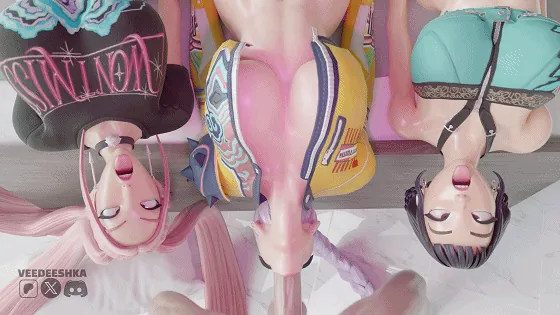 [3D/无修/CV] Veedeeshka 10月新作：2B+绯红女巫+渡鸦+鲁米+佐依 性感御姐骑乘后入爆肏 [4.1G/FM/WY]