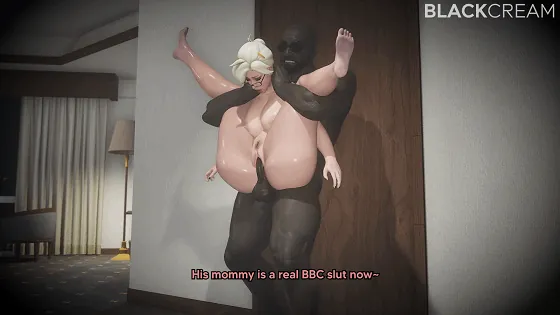 [3D/隐奸/NTR] BlackCream 6月新作：Mercy X BBC 丰满巨乳人妻在老公病床前被黑色巨根侵犯中出 [3.9G/FM/WY]