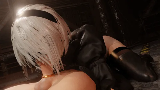 [3D/无修/动态] LazyProcrast 6月新作：2B+深羽 性感女神黑丝足交侍奉 骑乘传教士体位爆肏 [340M/FM/WY]