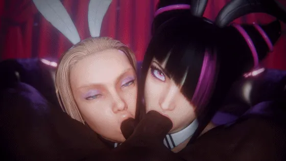 [3D/无修/CV] Lazper 6月新作：艾达王+嘉米+蛛俐+杰西卡 暗黑系哥特御姐黑色巨根双穴齐插 [960M/FM/WY]